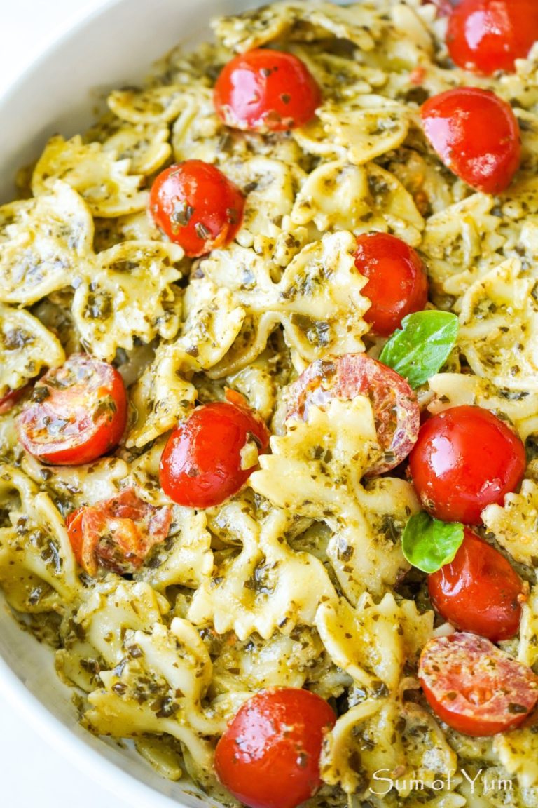 Creamy Pesto Pasta Sum Of Yum