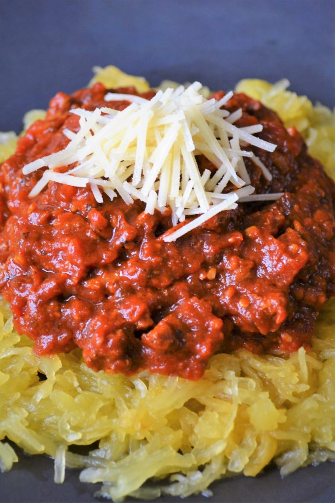 Spaghetti Squash with Turkey Bolognese