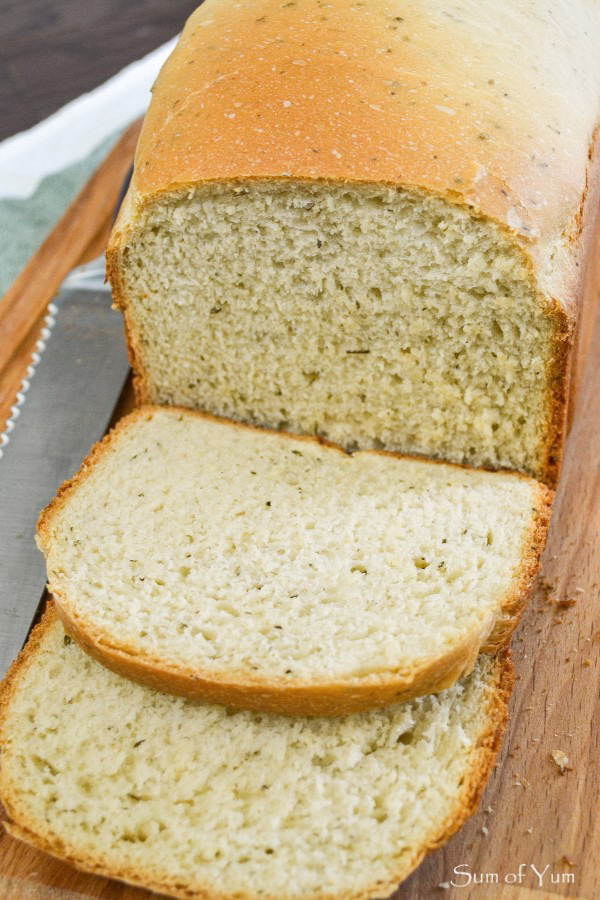 Italian Herb Bread Recipe for Bread Machine - Sum of Yum