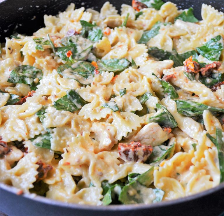 Creamy Chicken Diavolo Pasta Recipe - The Sum of Yum