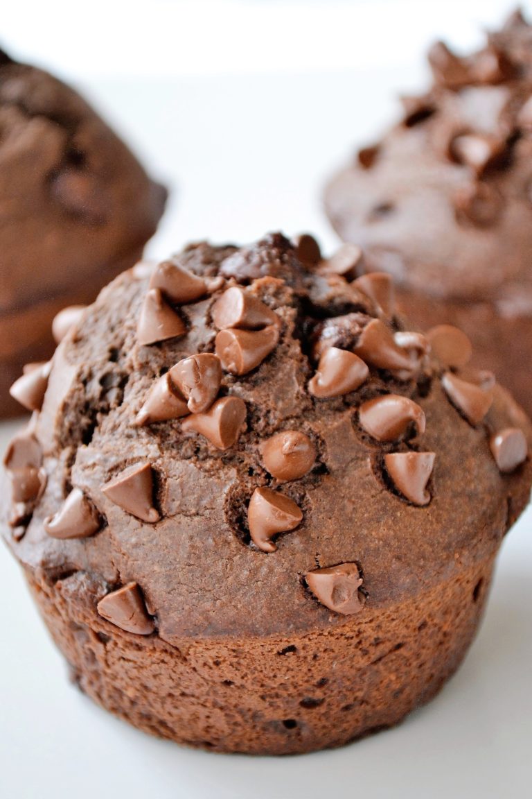 Double Chocolate Chip Muffins - Sum Of Yum