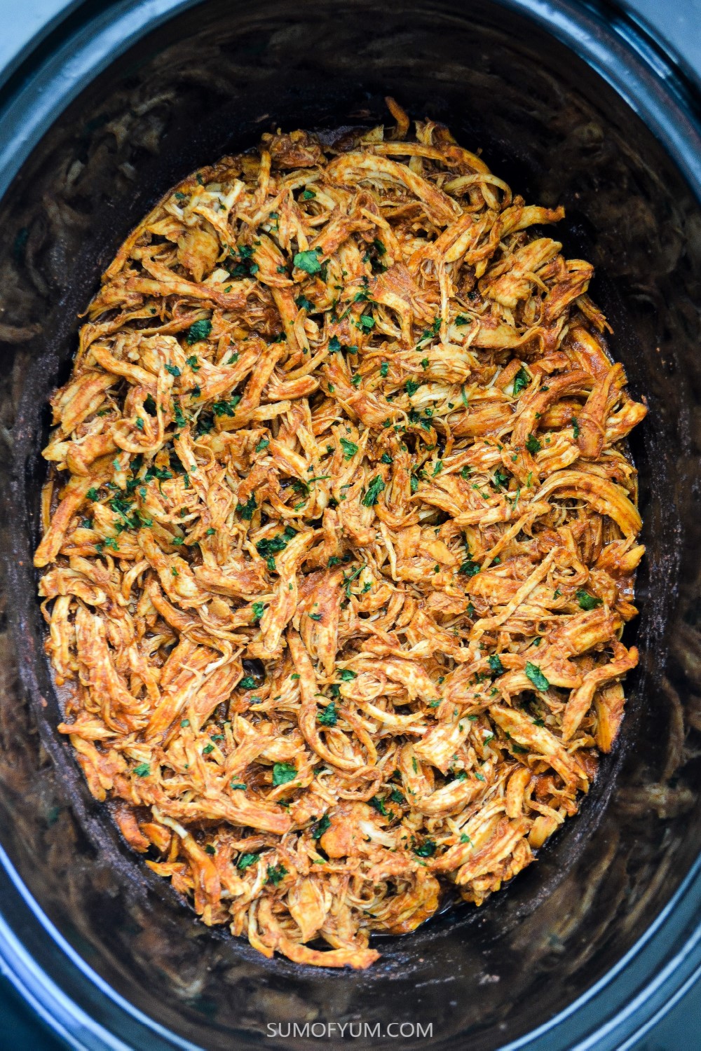 Slow Cooker Shredded Mexican Chicken in Crockpot