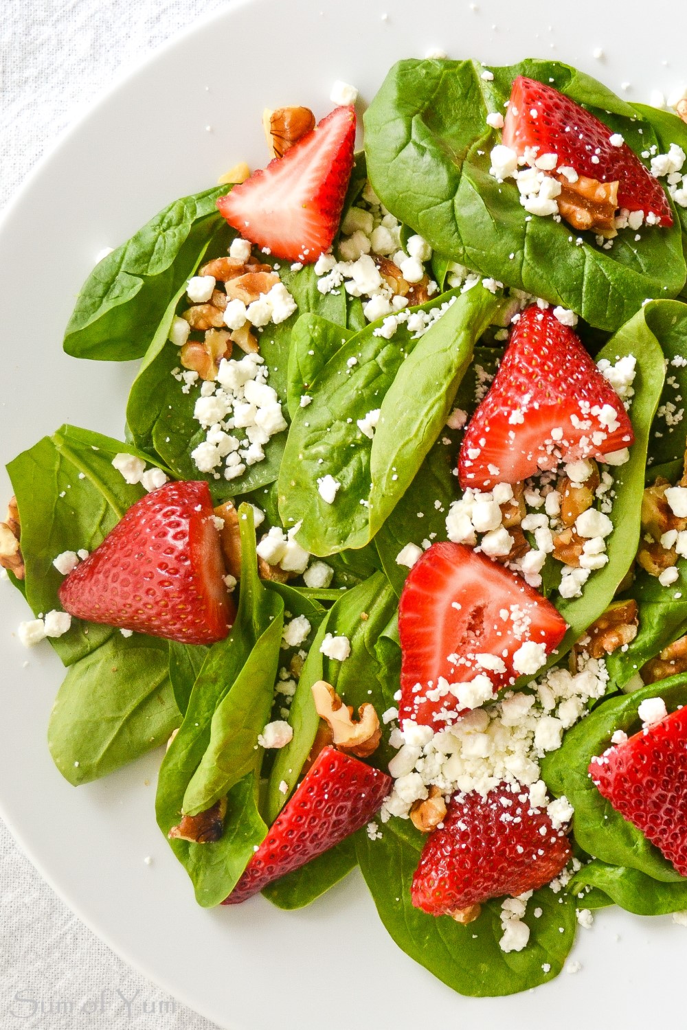 Strawberry Spinach Salad with Homemade Balsamic Vinaigrette 