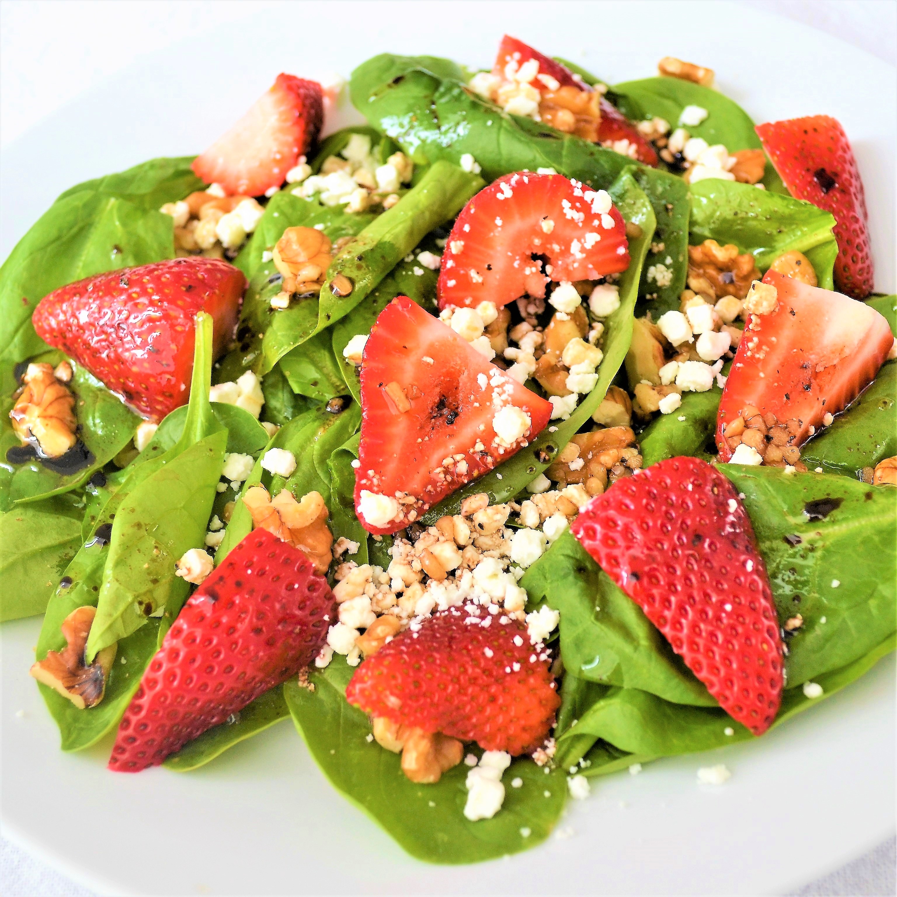 Strawberry Spinach Salad with Balsamic Vinaigrette Recipe The Sum of Yum