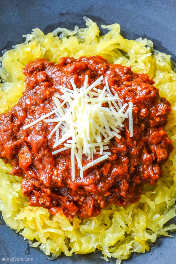 Crockpot Turkey Bolognese with Spaghetti Squash