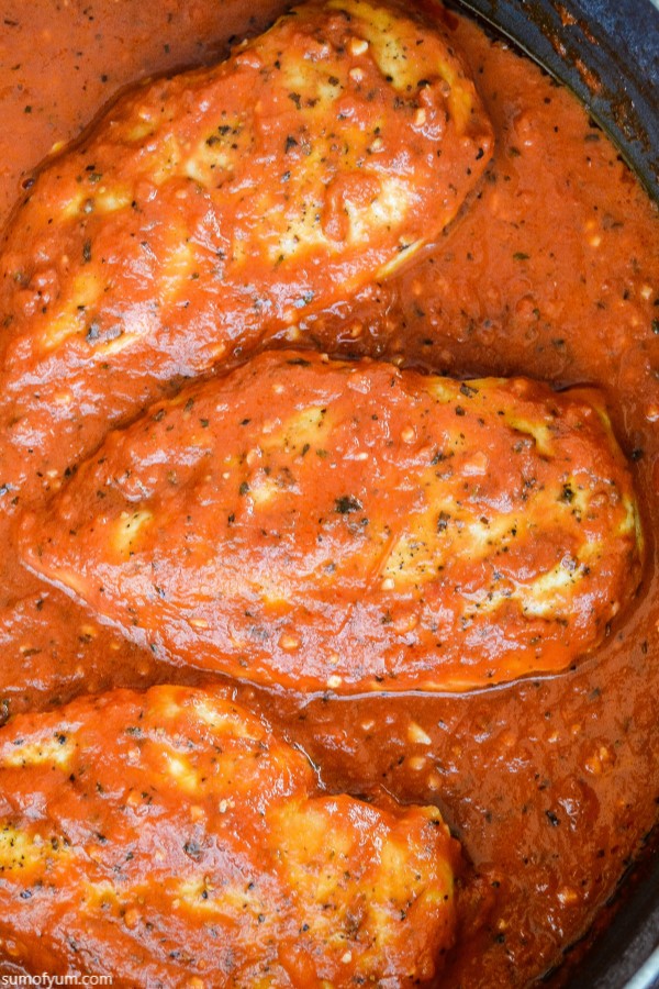 Skillet Chicken in Garlic Tomato Sauce - Sum of Yum