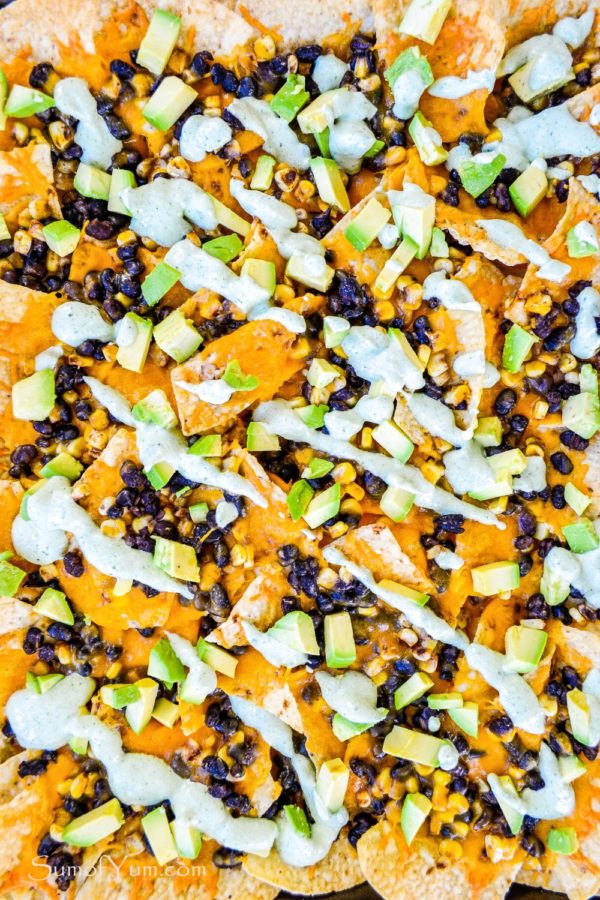 Baked Vegetarian Nachos - Sum Of Yum