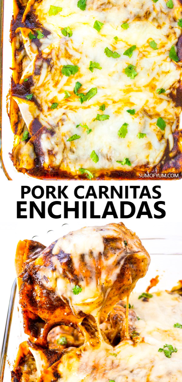 Pork Enchiladas with Homemade Enchilada Sauce - Sum of Yum