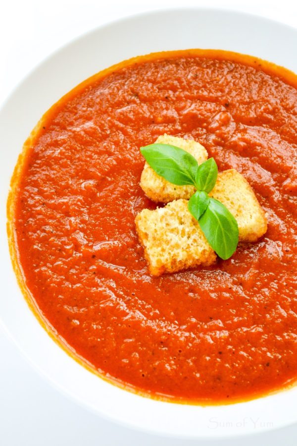 Tomato Basil Soup (Instant Pot) - Sum of Yum