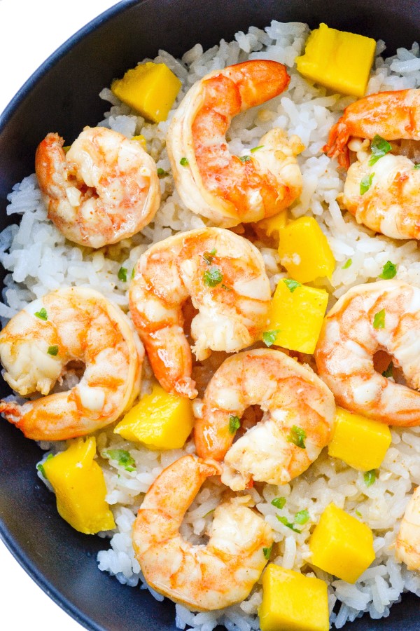 Garlic Lime Shrimp with Coconut Rice