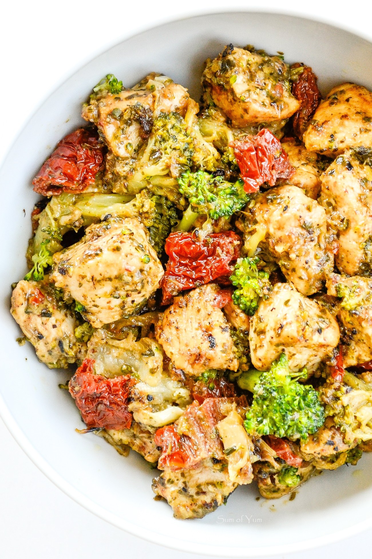 Italian Chicken and Vegetables with Basil Pesto
