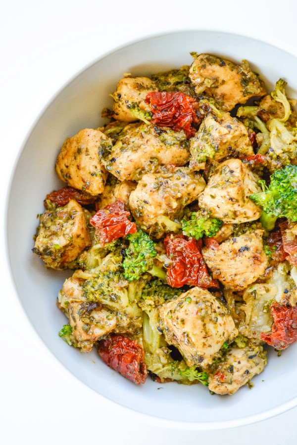  Basil Pesto Chicken and Veggies Recipe