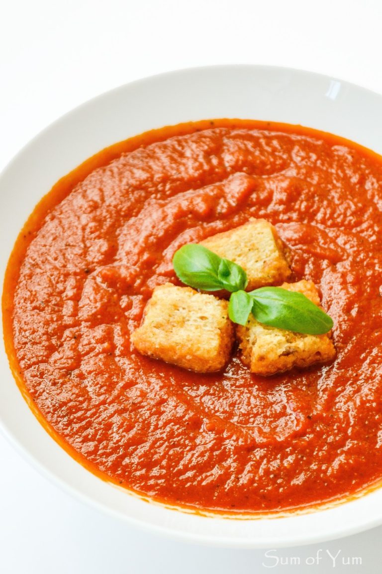 Tomato Basil Soup (Instant Pot) - Sum of Yum