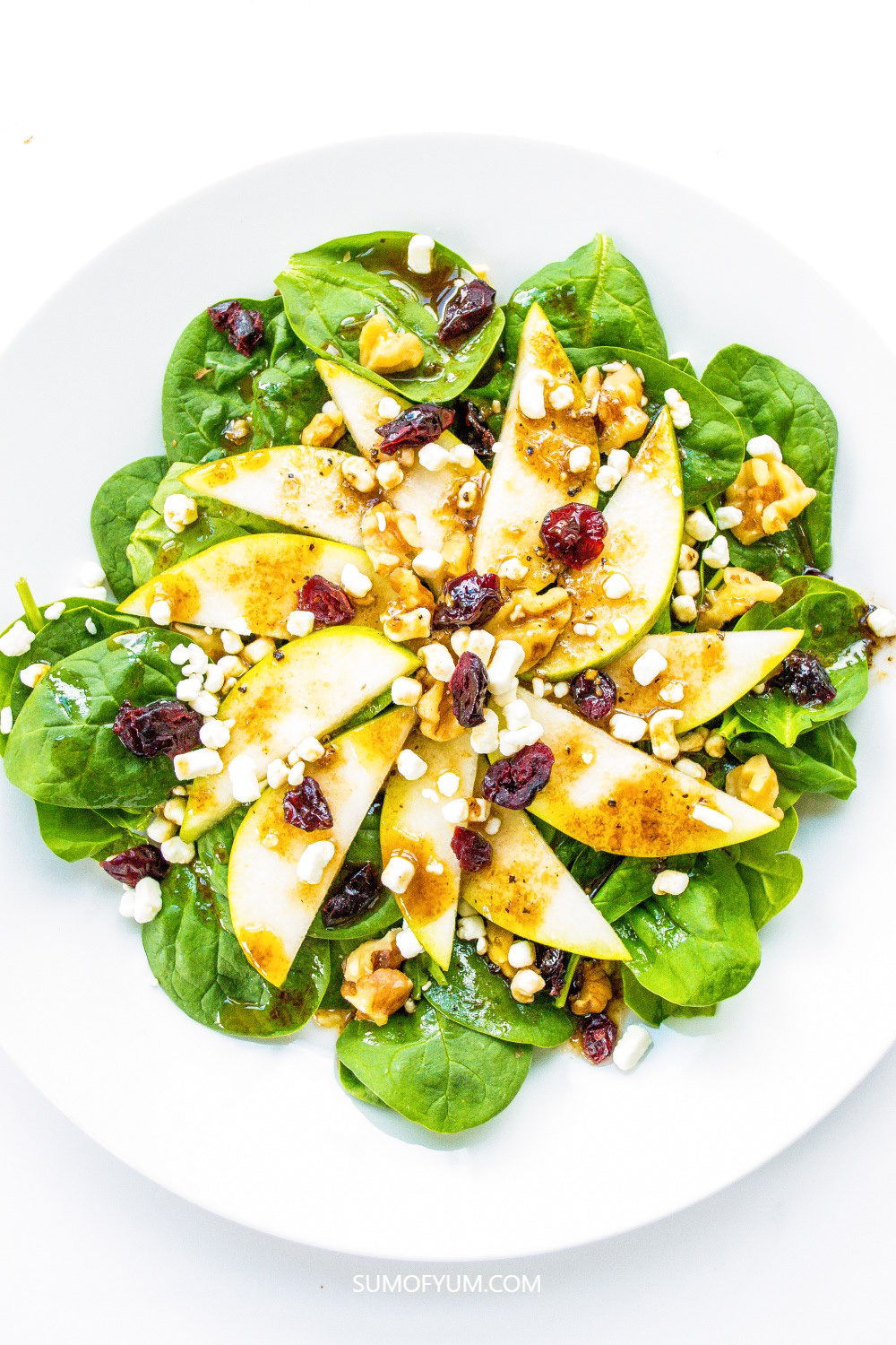 Pear Salad with Honey Balsamic Dressing