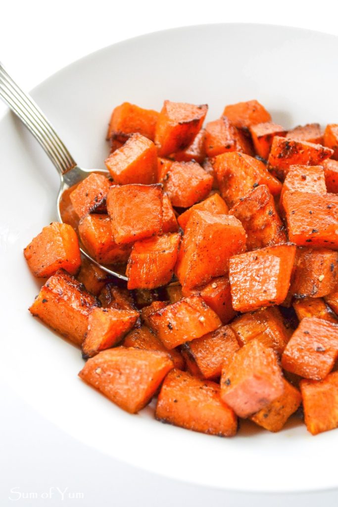 Roasted Sweet Potatoes in bowl