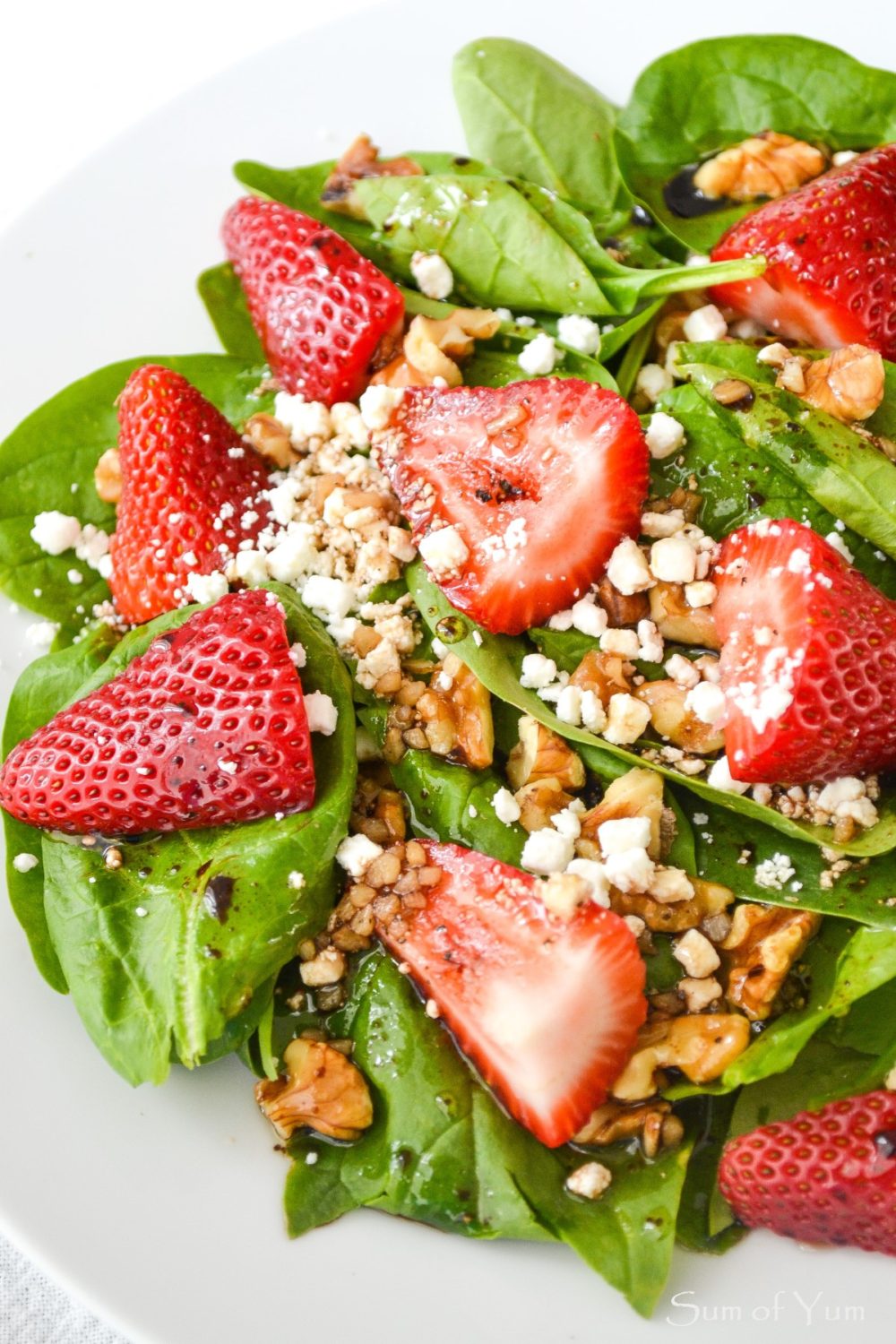 Strawberry Spinach Salad - Sum of Yum