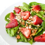 Strawberry Salad with Walnuts and Goat Cheese