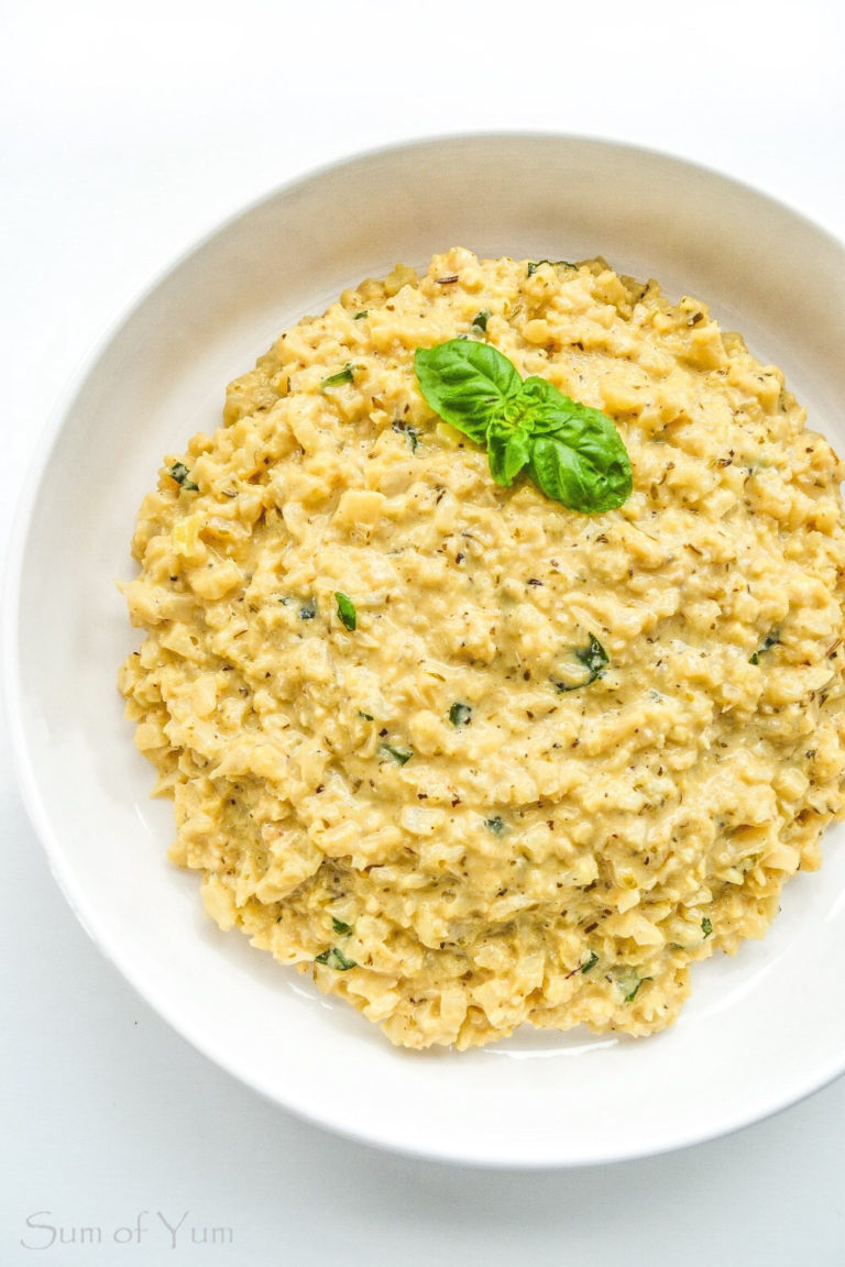 Creamy Cauliflower Risotto Sum of Yum