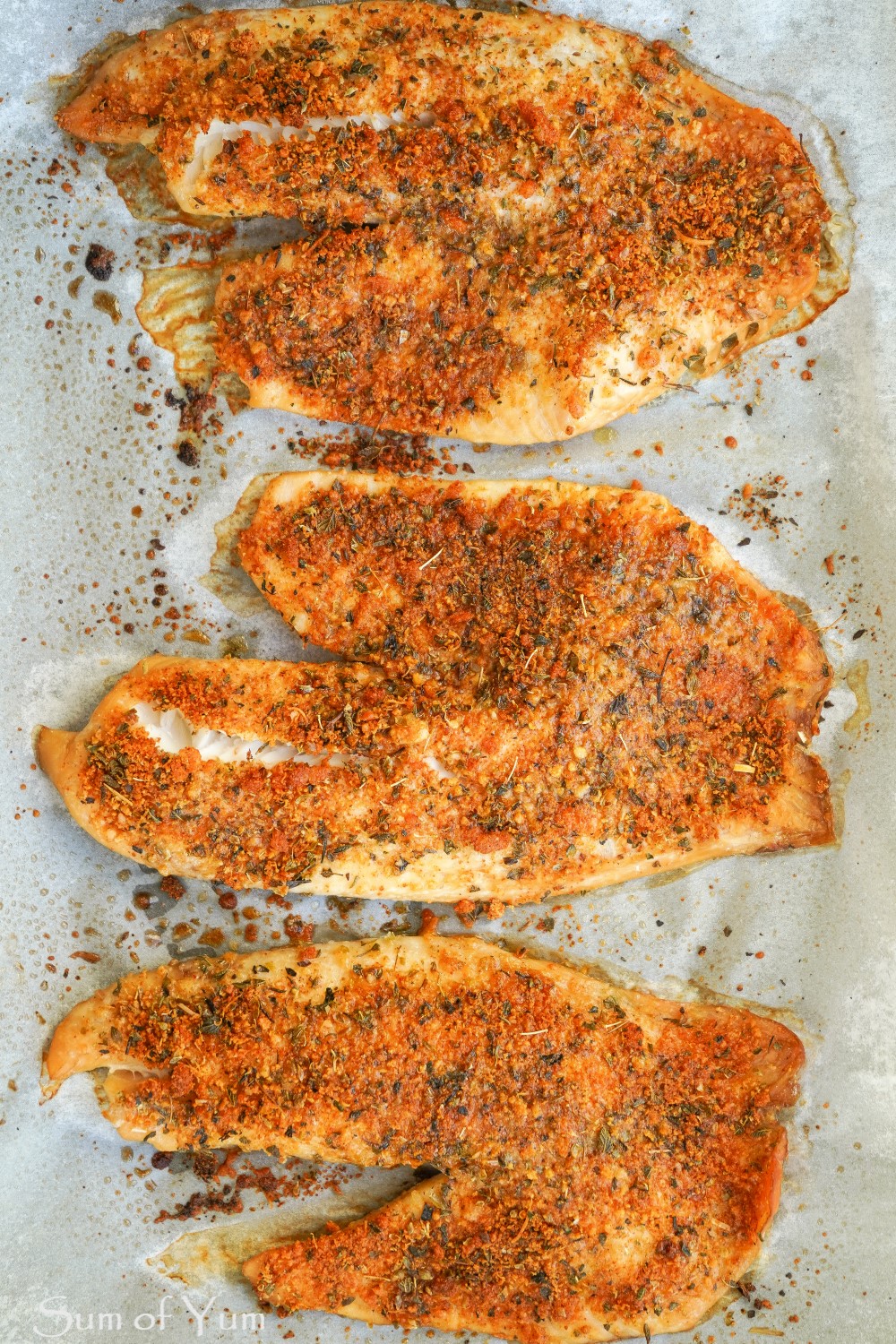 Baked Parmesan and Herb Crusted Tilapia