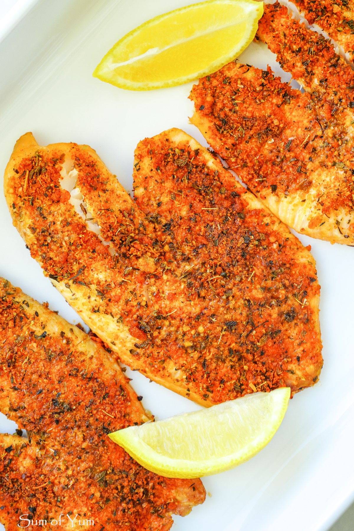 Baked Parmesan and Herb Crusted Tilapia