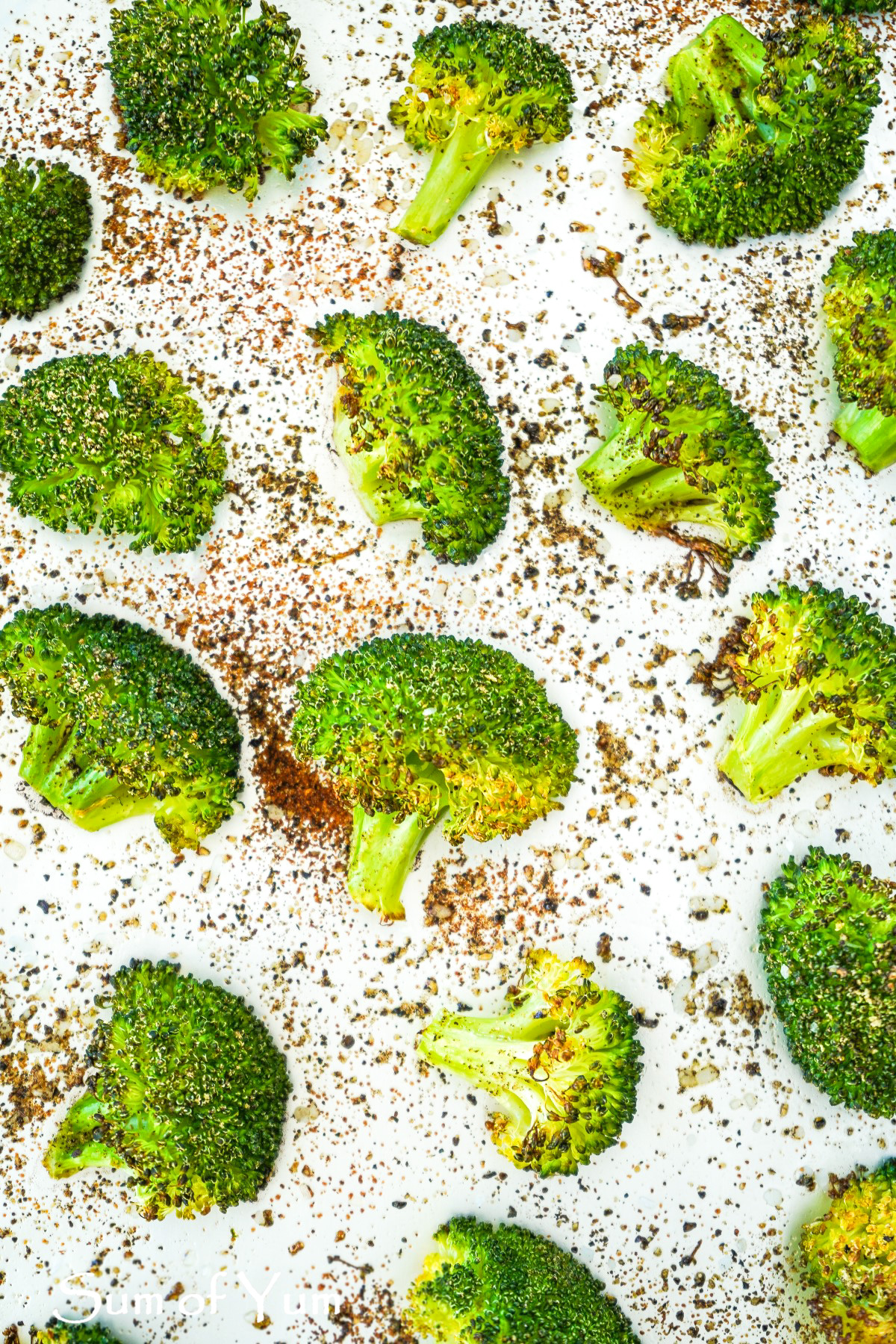 Roasted Broccoli on Baking Sheet Pan