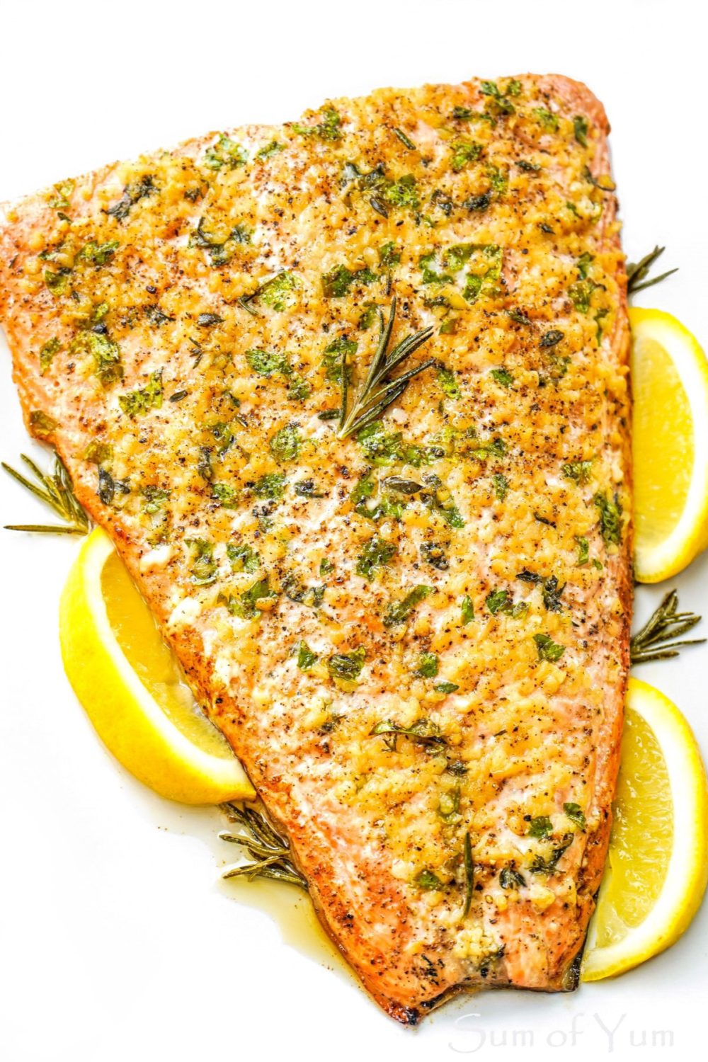 Garlic Herb Baked Salmon Sum Of Yum 