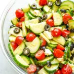 Greek Cucumber Salad with Greek Vinaigrette Dressing