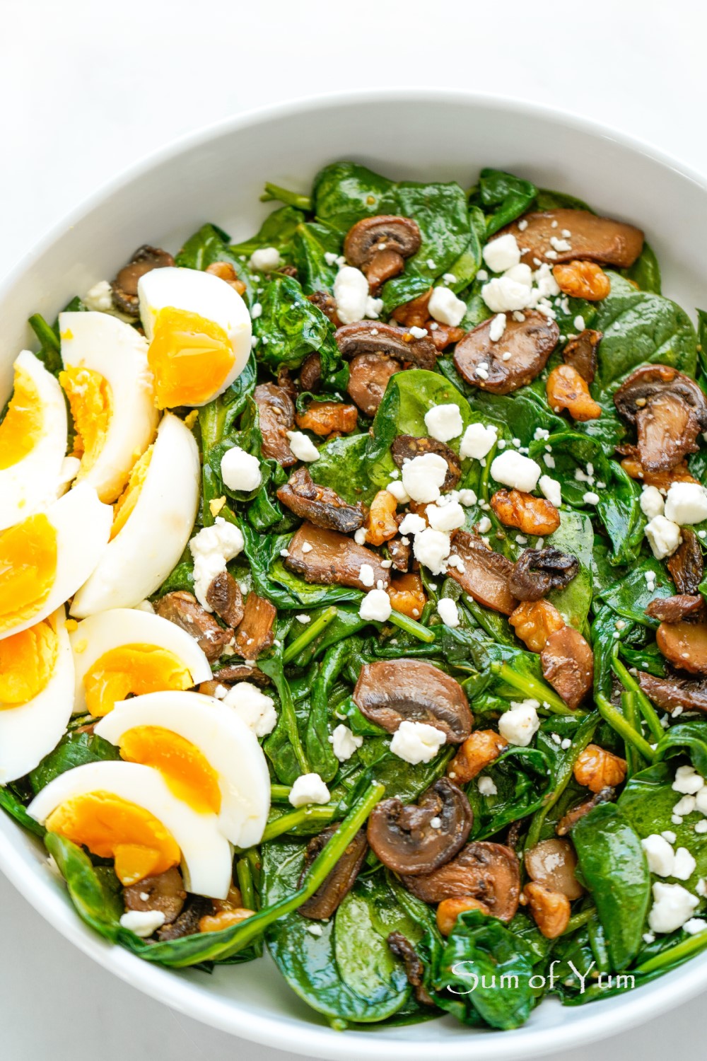 Warm Spinach Salad with soft-boiled Eggs