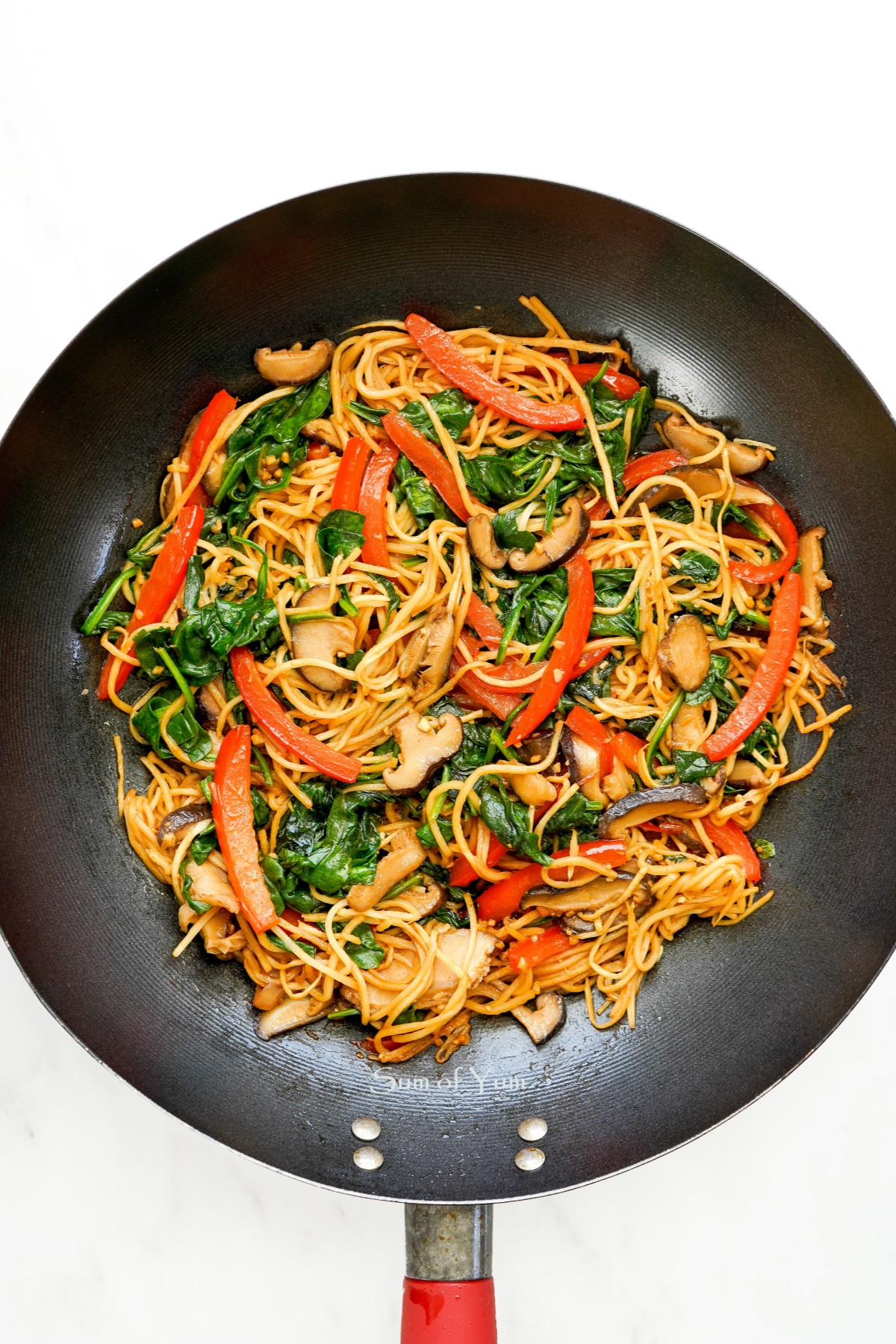 Low Carb Vegetable Lo Mein in Wok