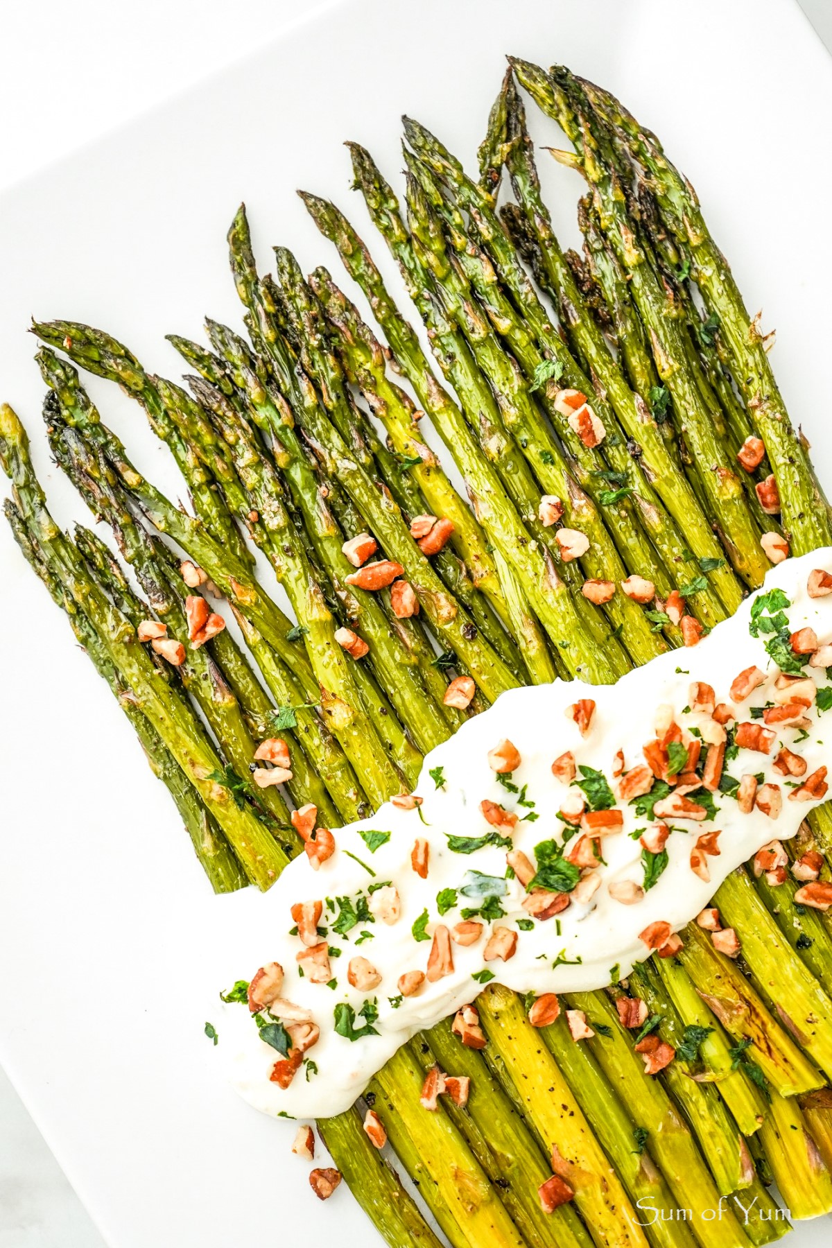 Asparagus with Goat Cheese Sauce Sum of Yum