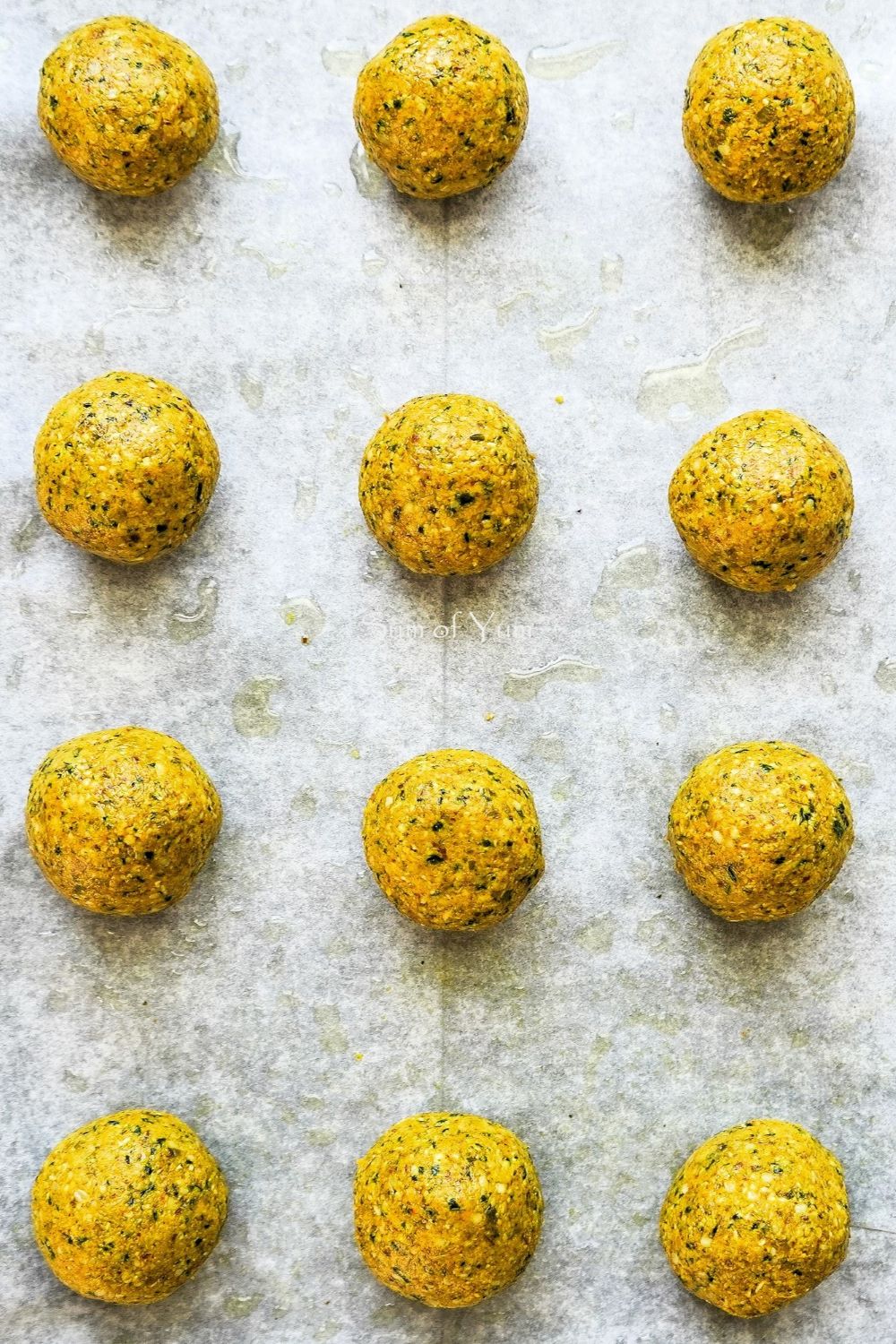 Falafels on Baking Sheet 