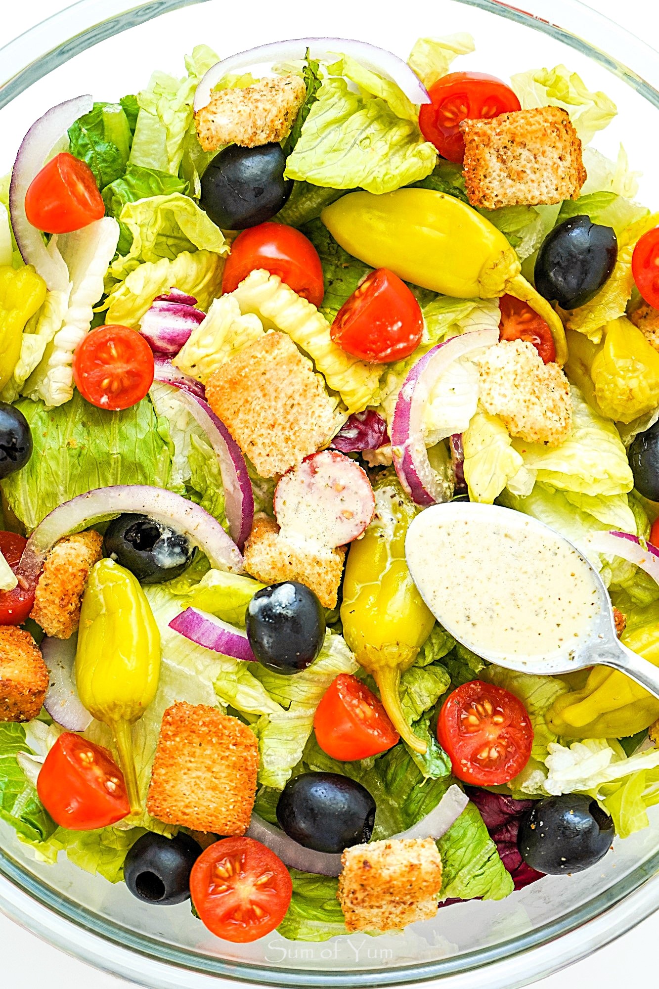 Italian Salad with Creamy Italian Dressing