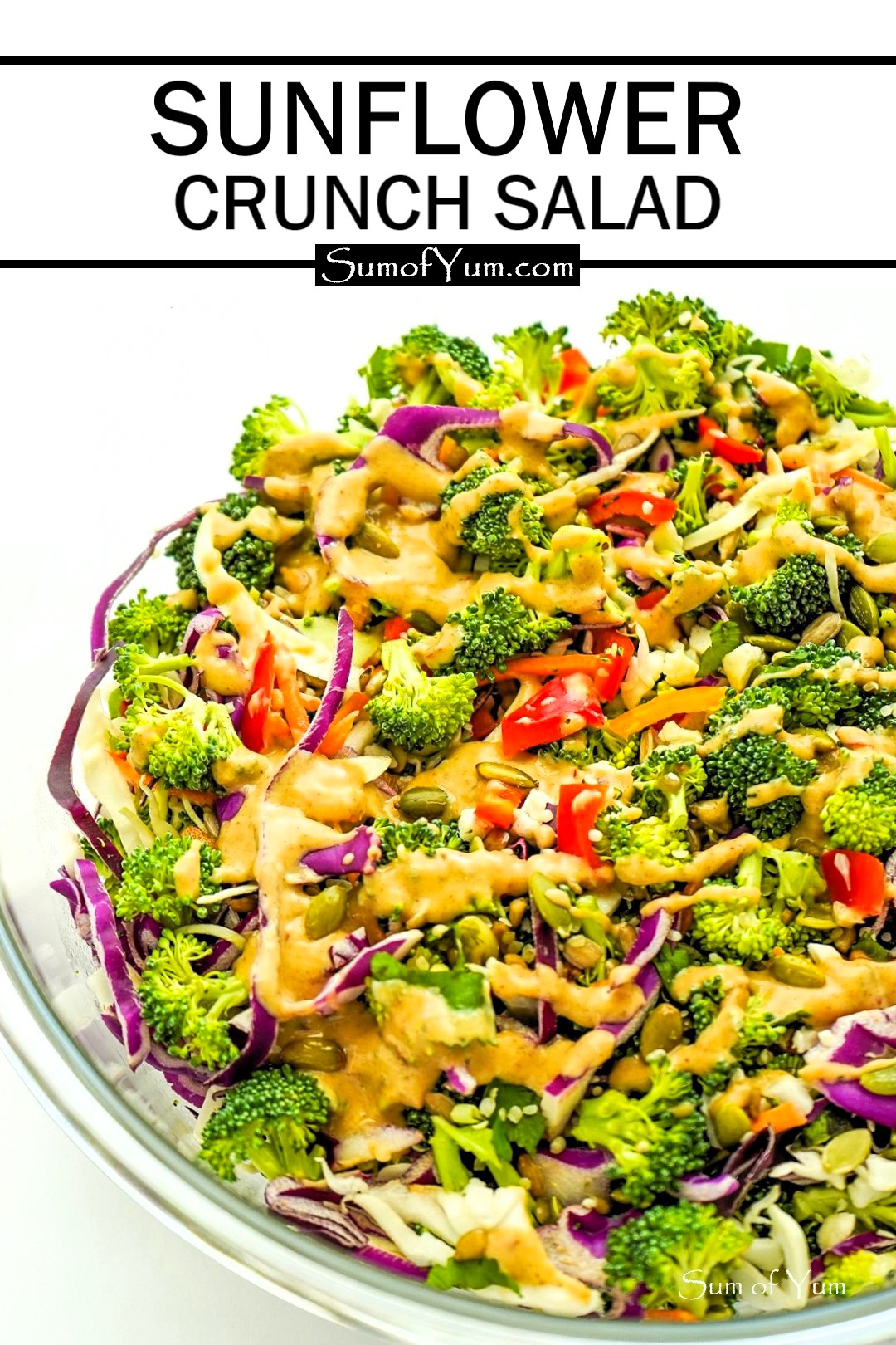 Sunflower Crunch Salad with Sunflower Tahini Dressing