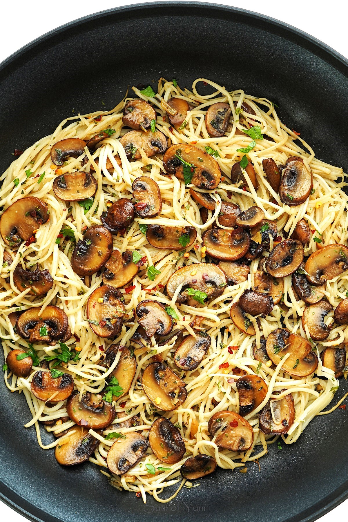 Mushroom Pasta Aglio e Olio