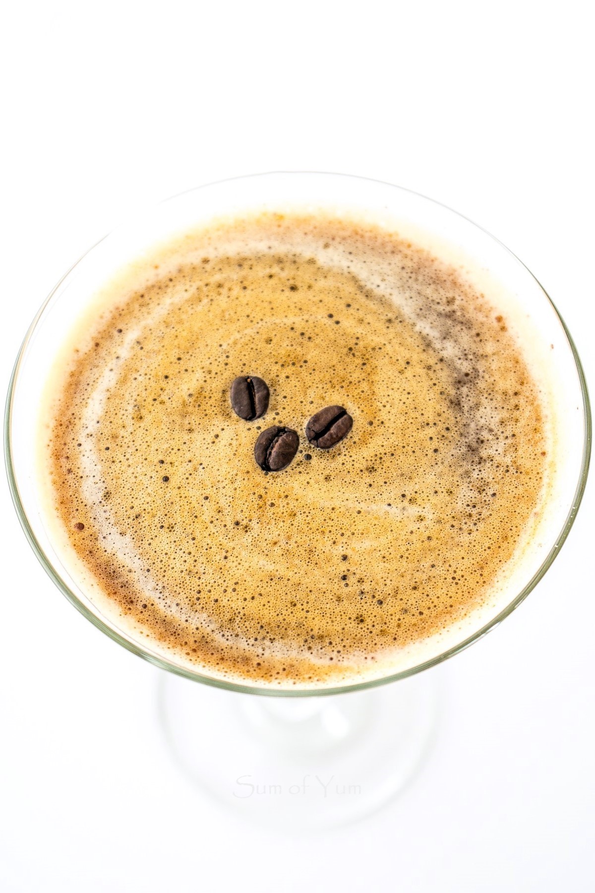 Espresso Martini with 3 Coffee Beans