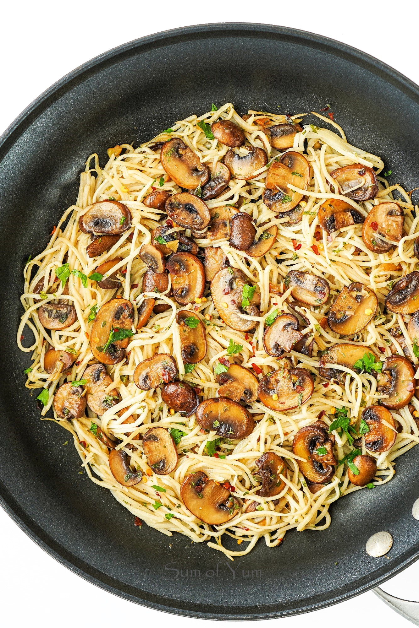 Mushroom Pasta Aglio e Olio