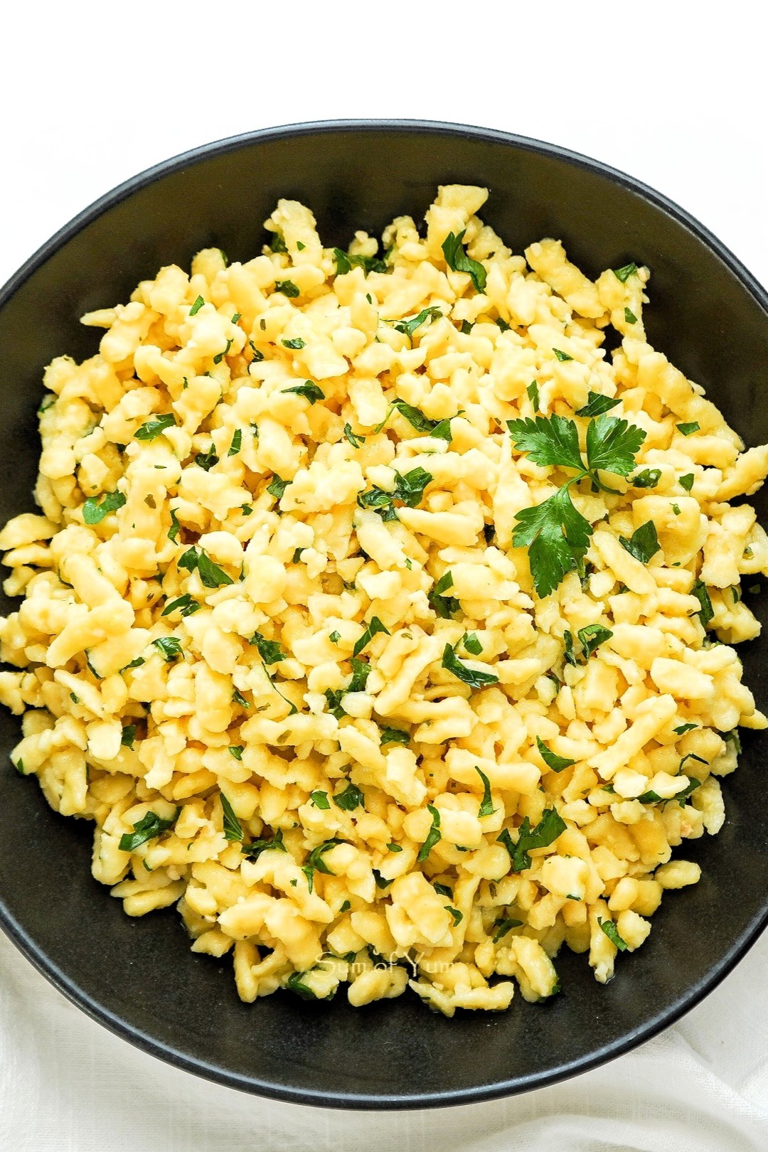German Cheese Spaetzle with Garlic Butter 