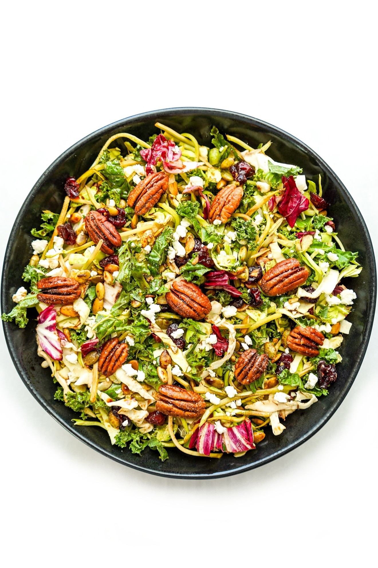 Maple Bourbon Pecan Chopped Salad Recipe with Maple Vinaigrette Salad Dressing