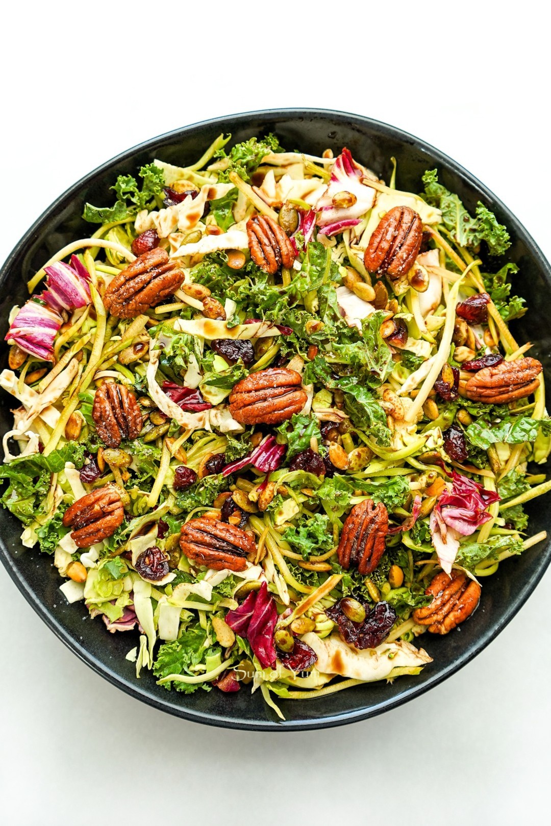 Maple Bourbon Pecan Chopped Salad with Maple Vinaigrette