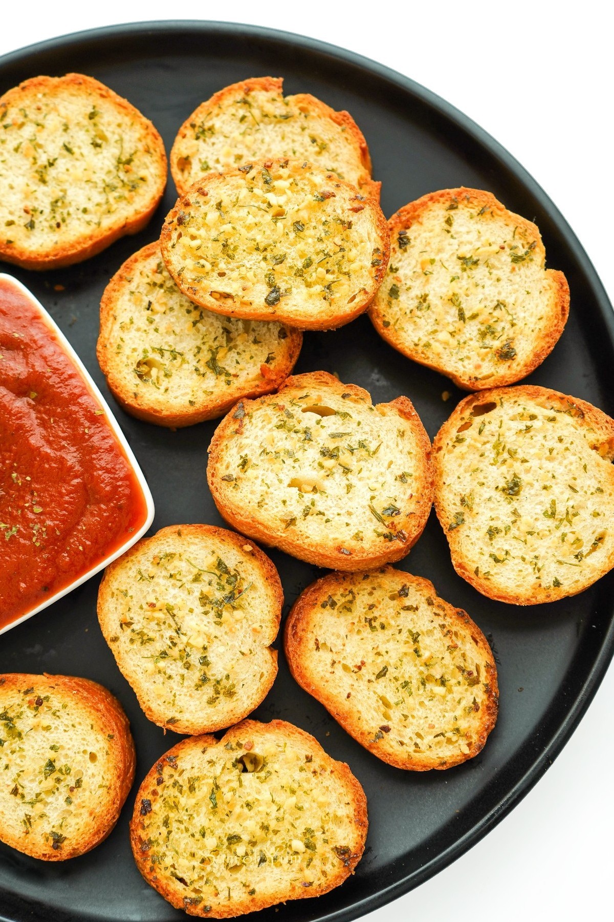 Garlic Herb Crostini Recipe- SumofYum.com Garlic Crostini