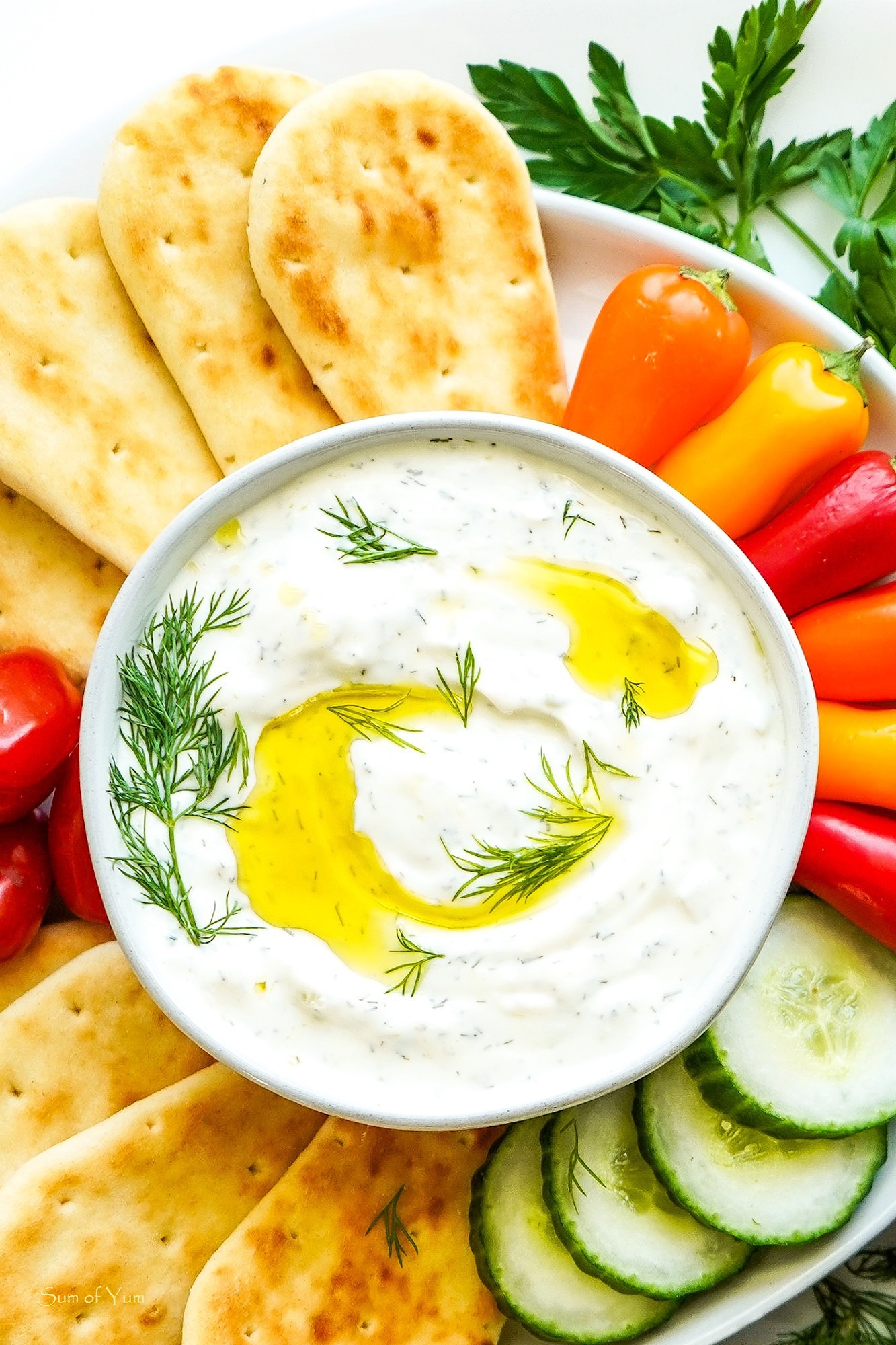 Vegan Tzatziki made with Tofu