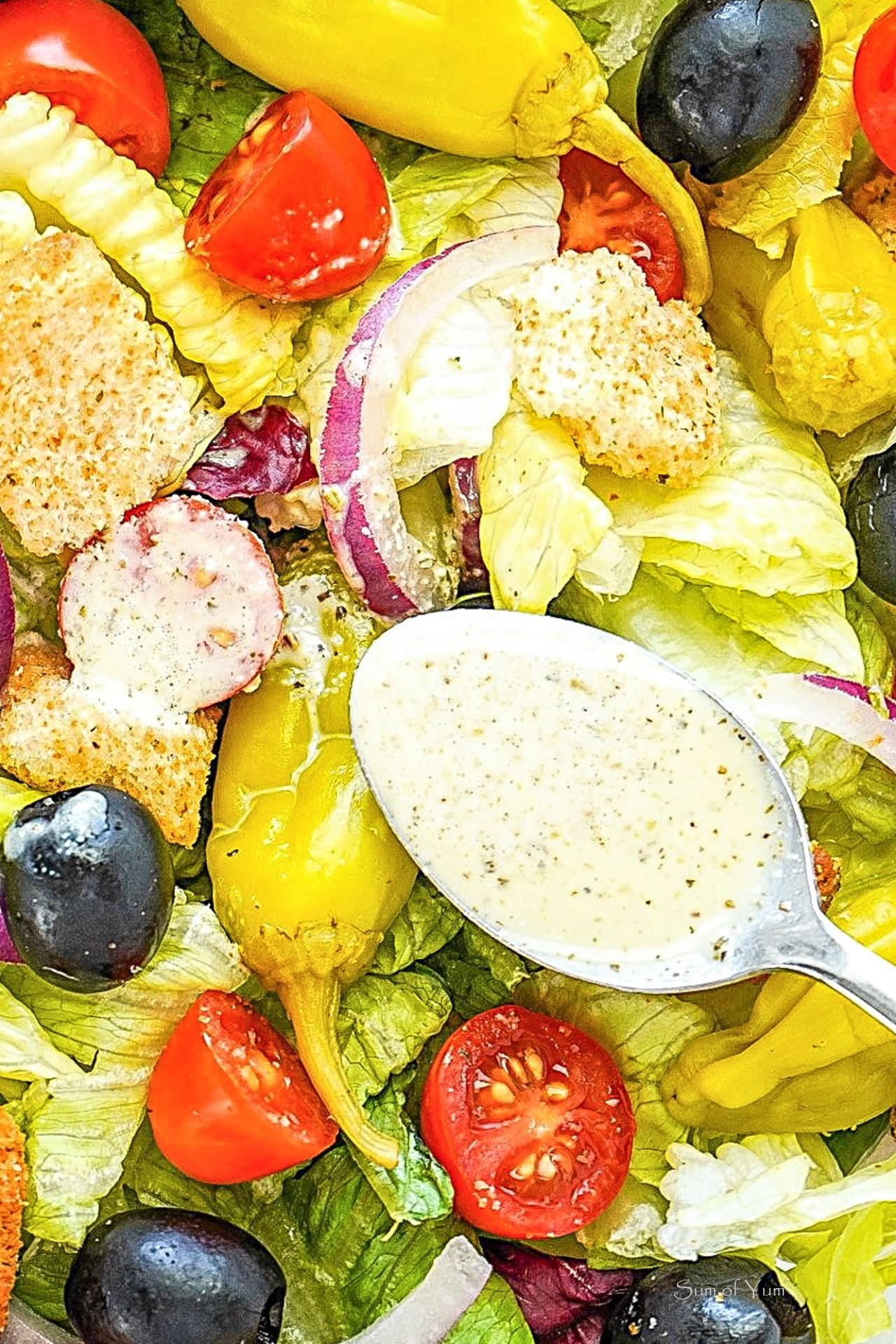 This easy homemade Italian dressing recipe is a Northern Italian dressing that's better than store-bought and delicious on salads and more! SumofYum.com Homemade Italian Salad Dressing