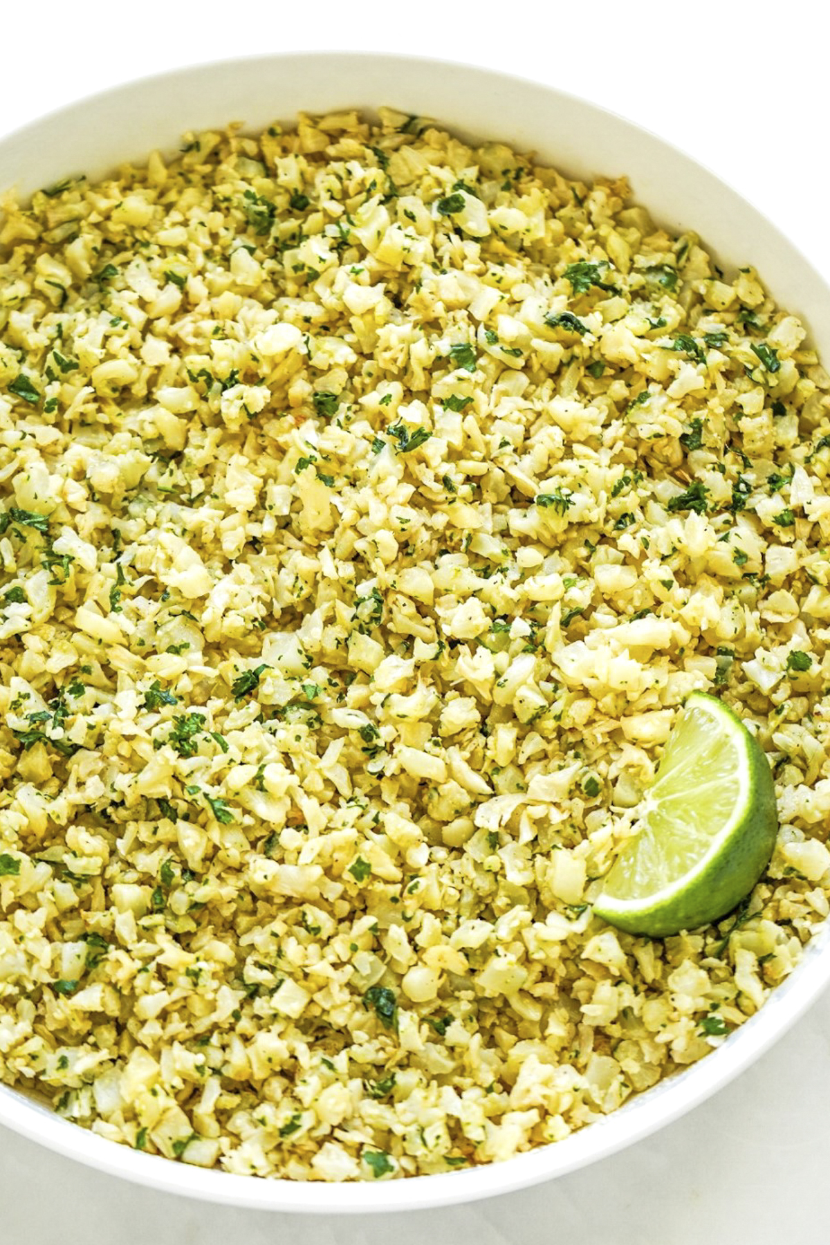 Cilantro Lime Cauliflower Rice for Burrito Bowl Recipe - SumofYum.com Cilantro Lime Cauliflower Rice for Burrito Bowl Recipe