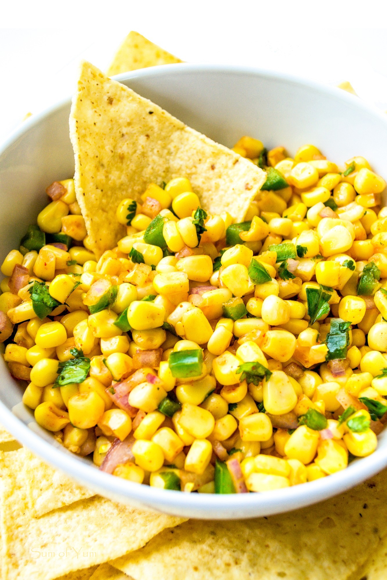 Chipotle Corn Salsa Topping for Burrito Bowl Recipe - SumofYum.com Chipotle Corn Salsa for Burrito Bowl