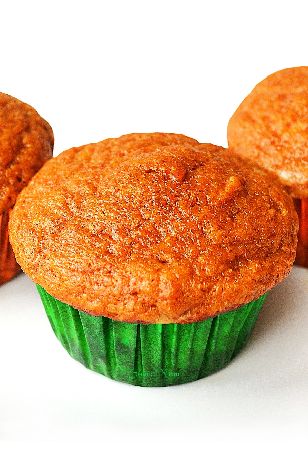 Pumpkin Pecan Muffins | Moist Pumpkin Cake Muffin Recipe | SumofYum.com Pumpkin Pecan Cake Muffins